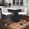 Costway Modern Bar Stools Set of 2 PU Leather Upholstered Swivel Counter Stools with Back Black/Brown/White